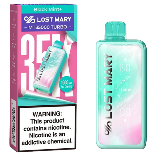 Lost Mary Turbo MT35k Black Mint+ 5ct