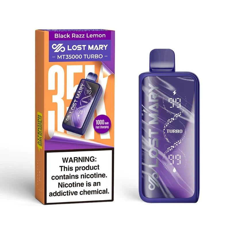 Lost Mary Turbo MT35k Black Razz Lemon 5ct