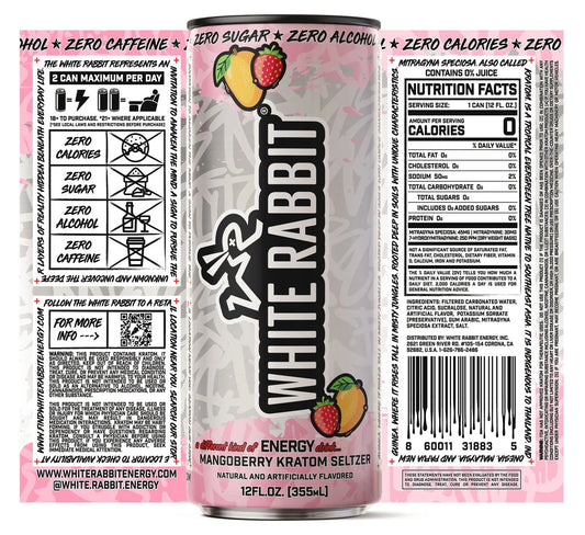 White Rabbit Kratom  12pk Seltzer - Cherry Bomb