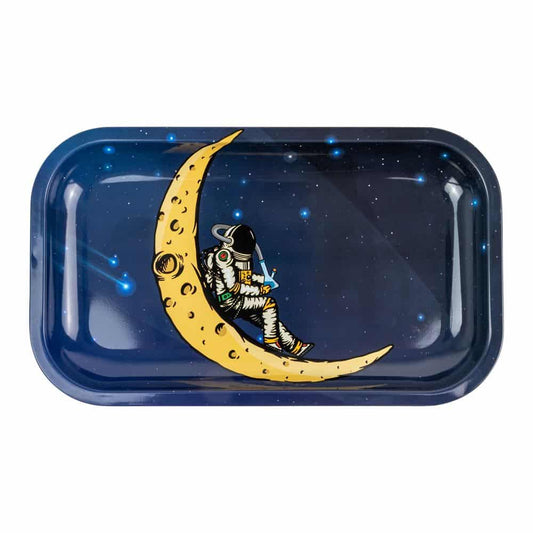 Medium Rolling Tray Moon Man
