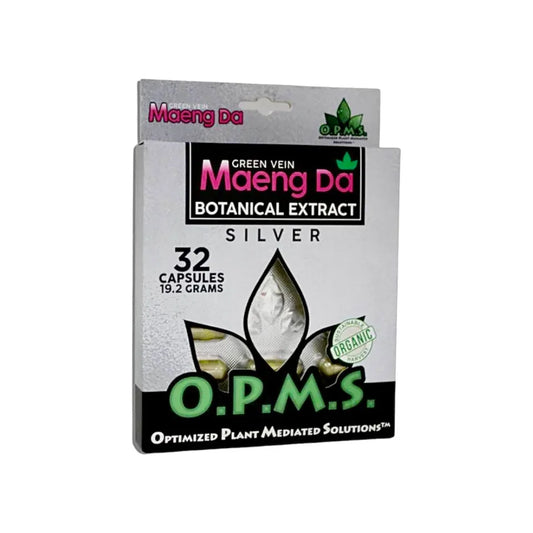 OPMS Silver Green Vein Maeng Da 32 Caps / 19.2 Grams OPMS