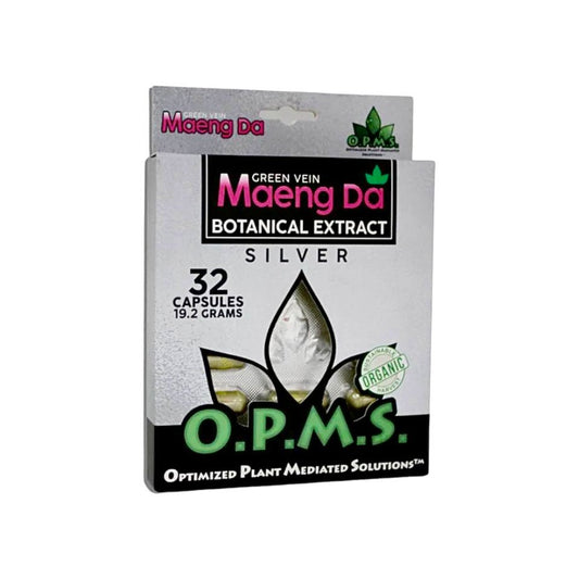 OPMS Silver Green Vein Maeng Da 32 Caps / 19.2 Grams OPMS