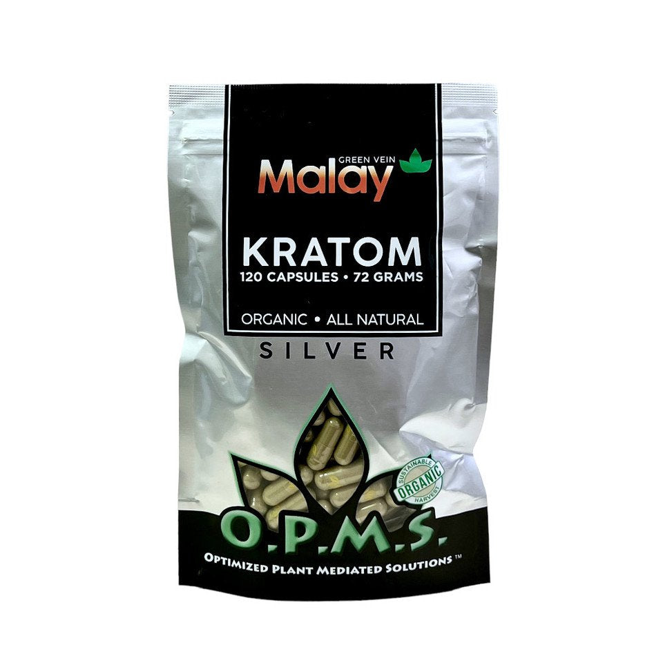 OPMS Silver Green Vein Malay 120 Caps / 72 Grams OPMS