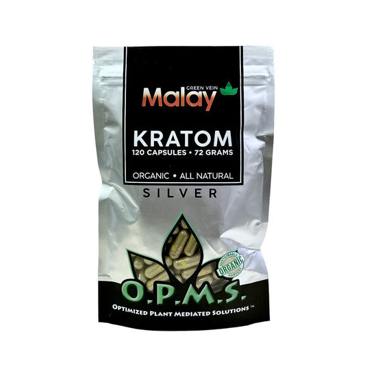 OPMS Silver Green Vein Malay 120 Caps / 72 Grams OPMS