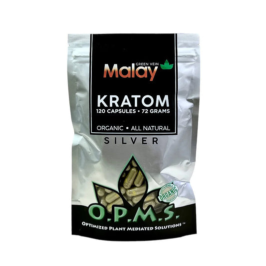 OPMS Silver Green Vein Malay 120 Caps / 72 Grams OPMS