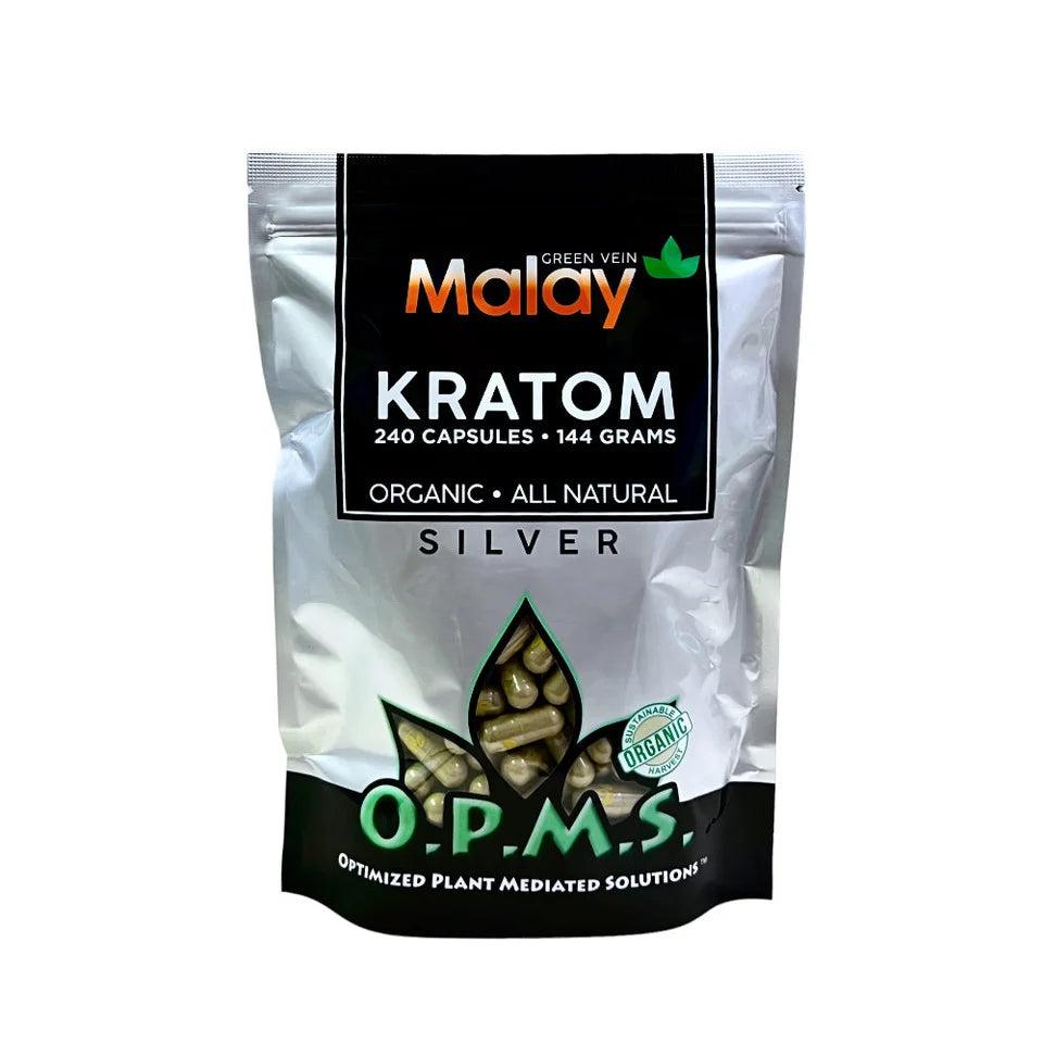 OPMS Silver Green Vein Malay 240 Caps / 144 Grams OPMS