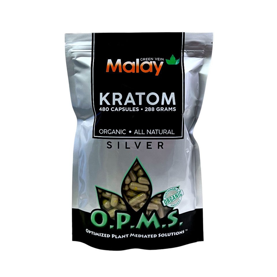 OPMS Silver Green Vein Malay 480 Caps / 288 Grams OPMS