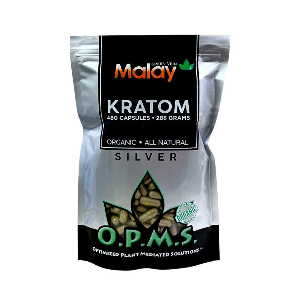 OPMS Silver Green Vein Malay 480 Caps / 288 Grams OPMS