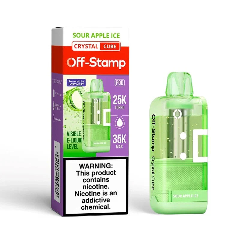Off Stamp X-Cube Crystal Pod 35k Sour Apple Ice 5ct