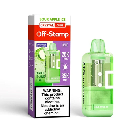 Off Stamp X-Cube Crystal Pod 35k Sour Apple Ice 5ct