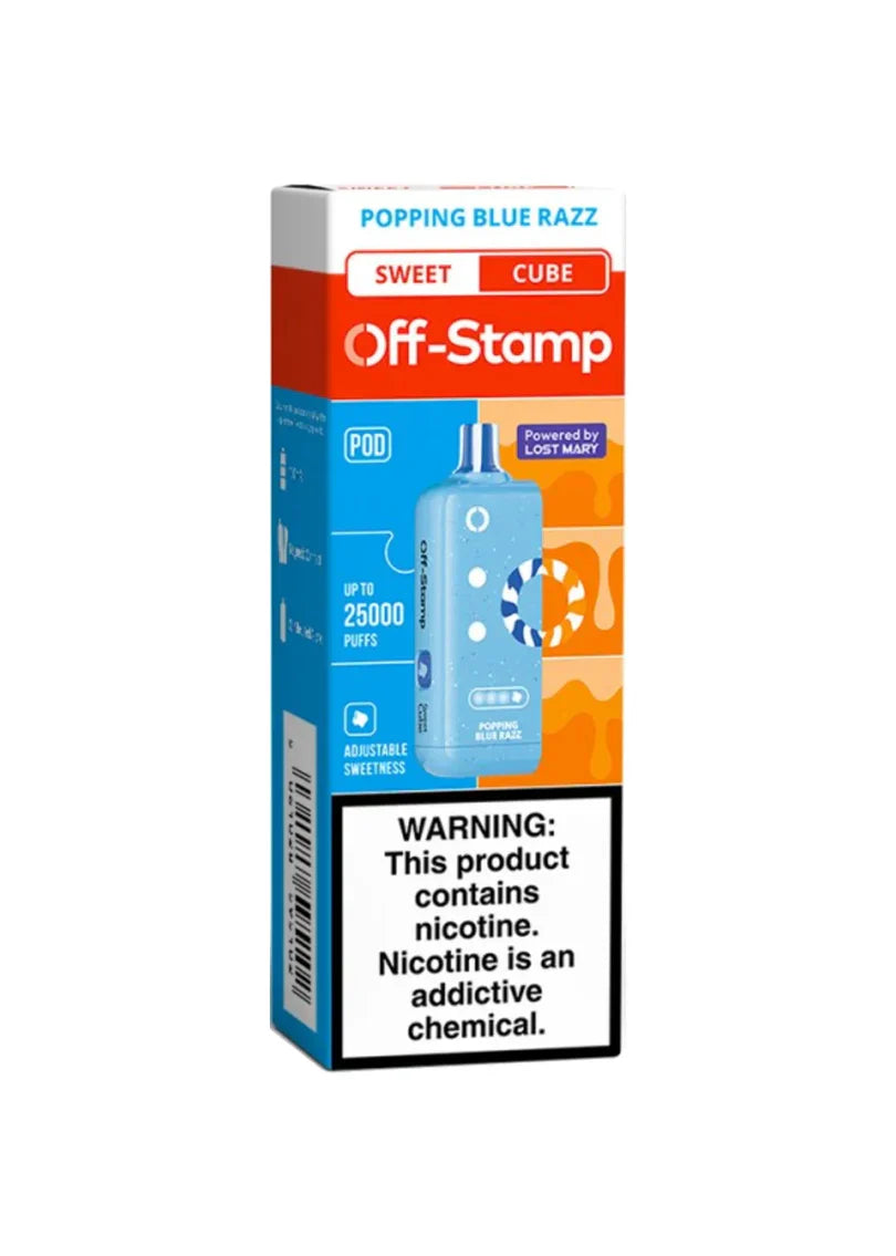 Off Stamp X-Cube Pod 25k Popping Blue Razz 5ct
