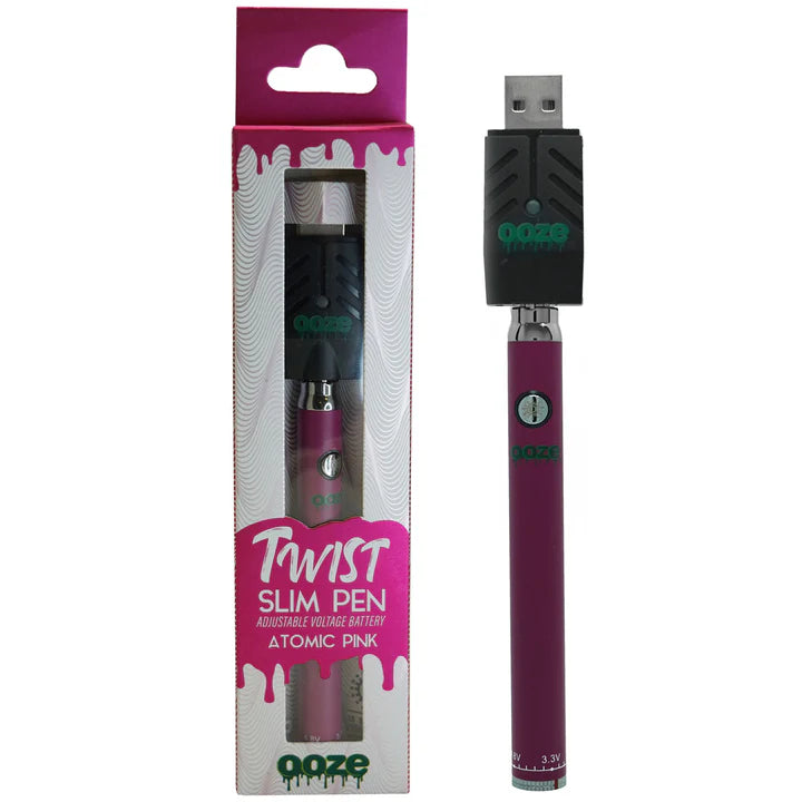 Ooze Slim Twist Atomic Pink Battery
