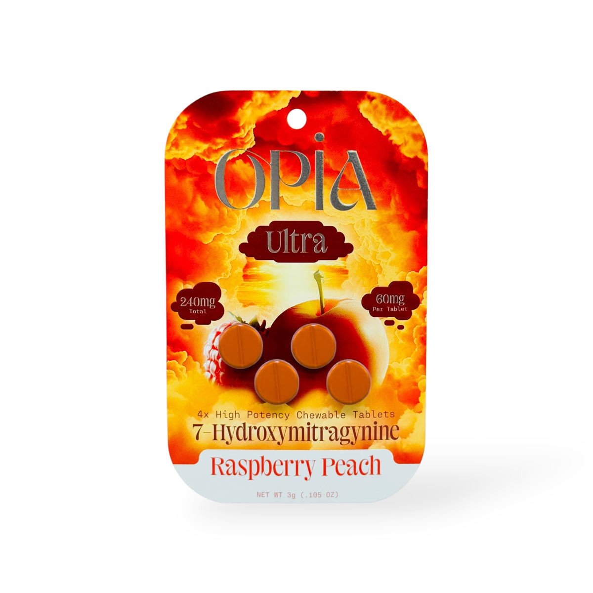 Opia 60mg Raspberry Peach 4ct 10pk
