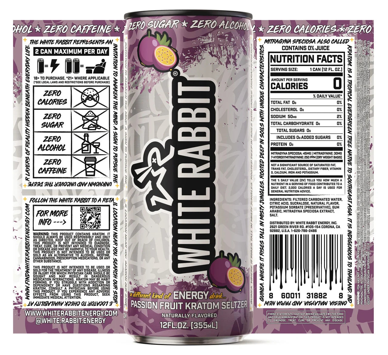 White Rabbit Kratom  12pk Seltzer