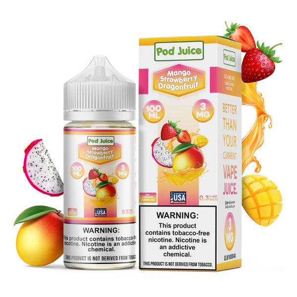 Pod Juice Mango Strawberry Dragonfruit 3mg 100ml