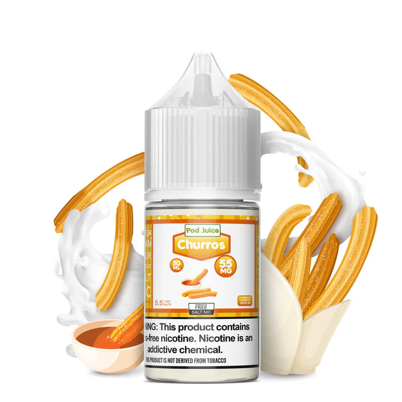 Pod Juice Churros 55mg 30ml Salt Nic