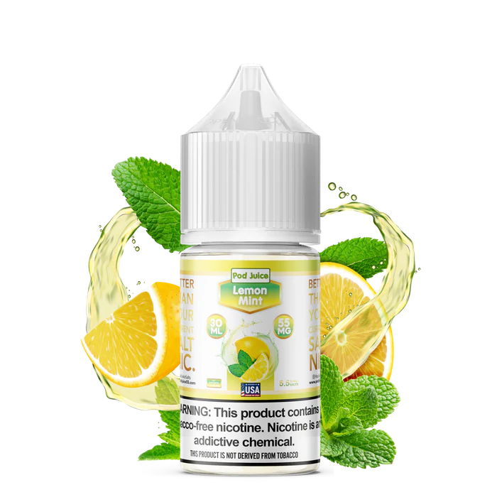 Pod Juice Lemon Mint 55mg 30ml Salt Nic
