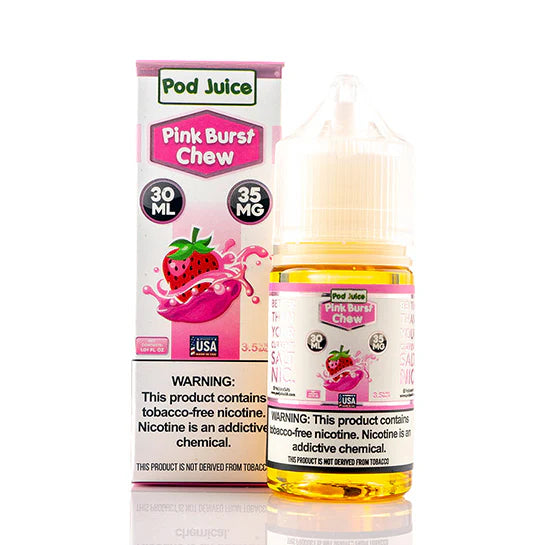Pod Juice Pink Burst Chew 35mg 30ml Salt Nic