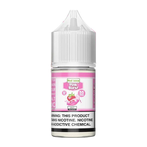 Pod Juice Pink Burst Chew 55mg 30ml Salt Nic
