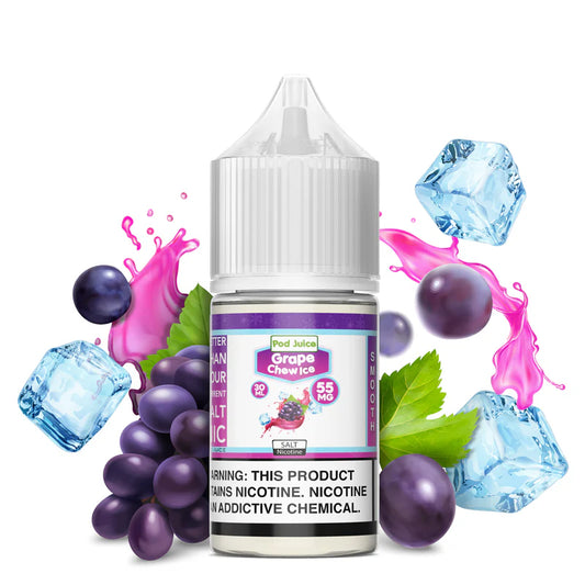 Pod Juice Grape Chew Freeze 55mg 30ml Salt Nic