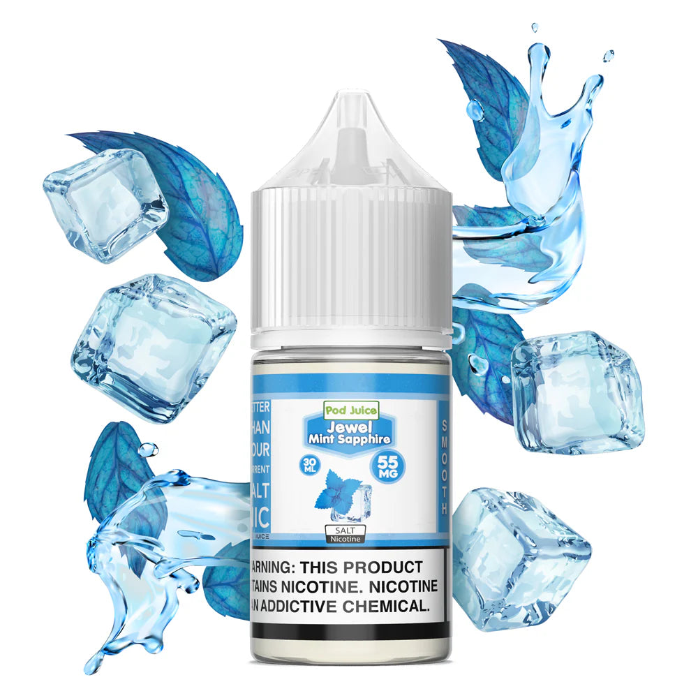 Pod Juice Jewel Mint Sapphire 55mg 30ml Salt Nic