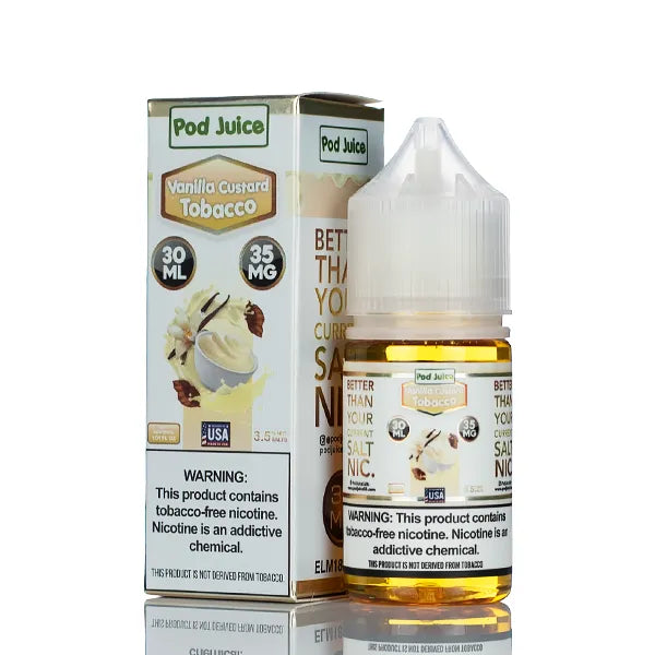 Pod Juice Vanilla Custard Tobacco 35mg 30ml Salt Nic