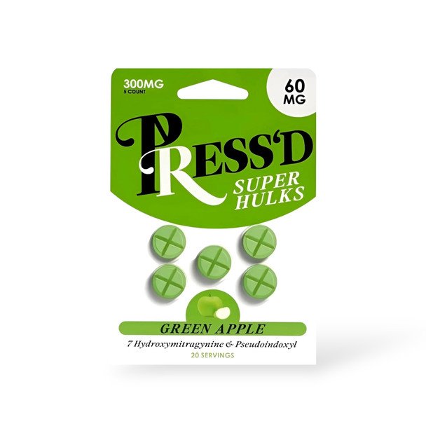 Press'd Super Hulks 60Green Apple 60mg 5ct 10pk