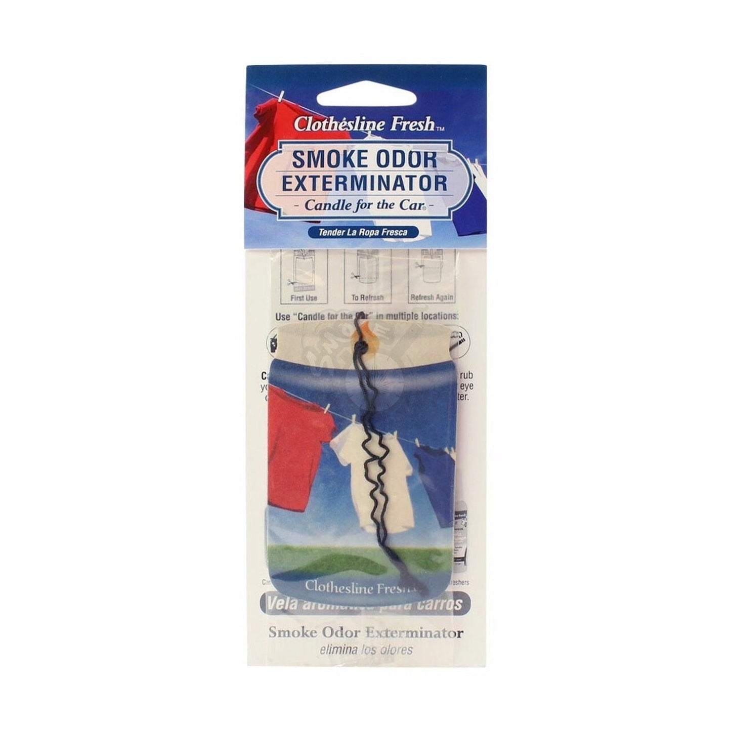 Smoke Odor Car Air Freshner Clothesline Fresh