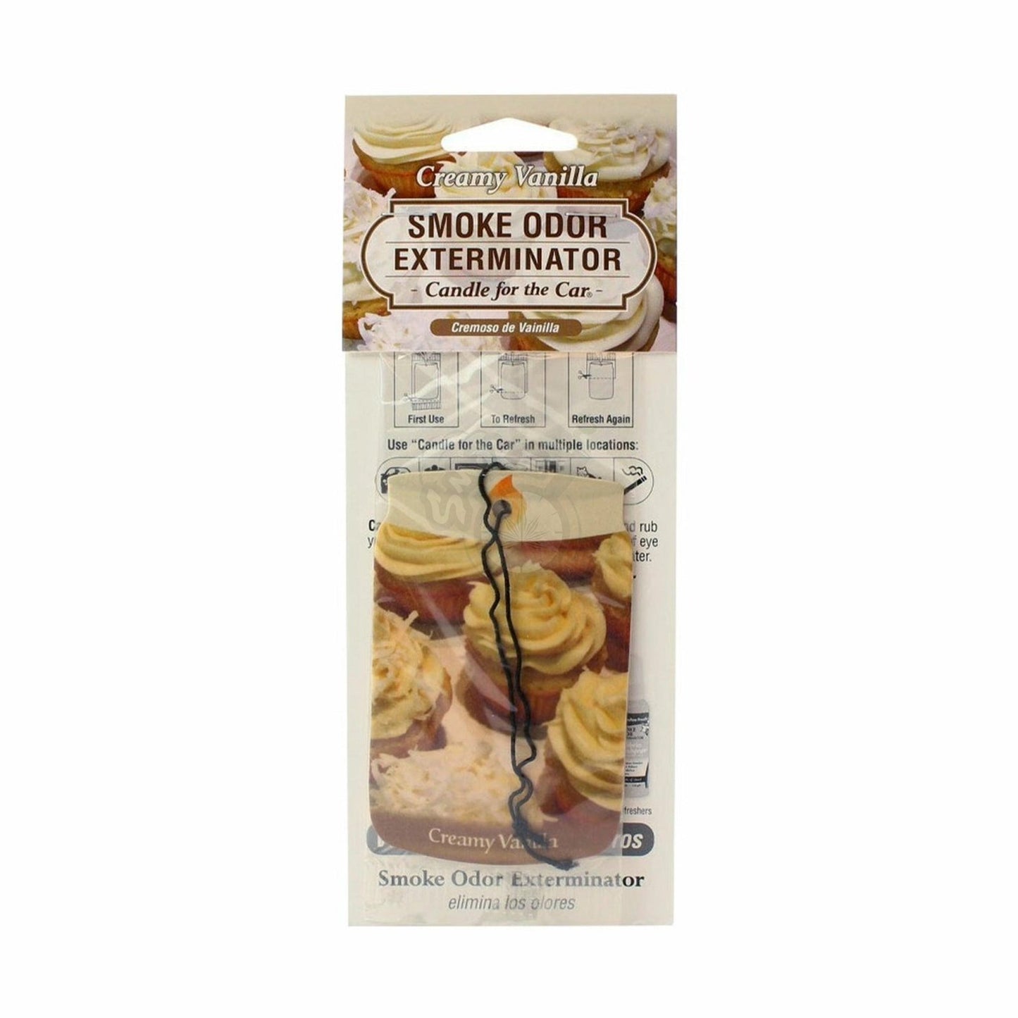 Smoke Odor Car Air Freshner Creamy Vanilla