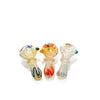 Swirl Peanut Spoon Pipe 2.5" Silver Fumed Pinwheel