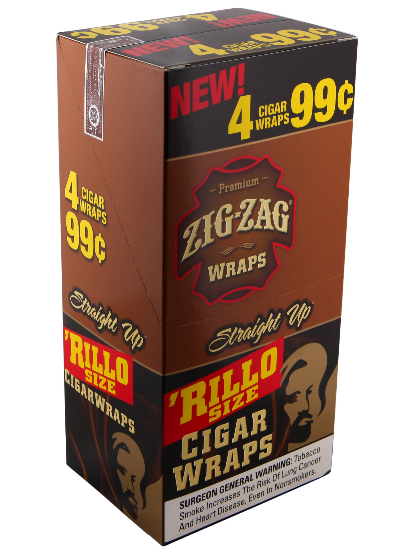 Zig Zag Rillo $0.99 4pk Straight Up 15ct Wrap