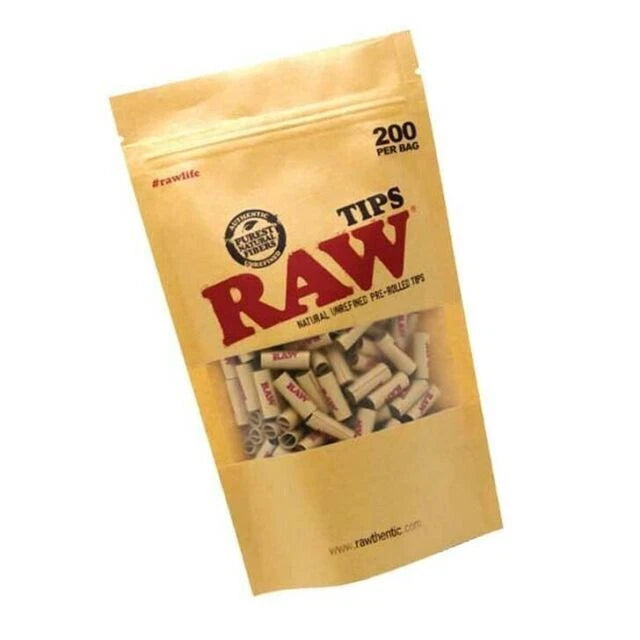 Raw Pre Rolled Tip 200ct Bag