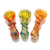 Rod Spoon Pipe 3.5" Gold & Silver Fumed Twist