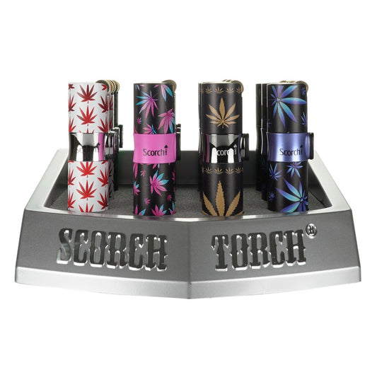 Scorch Torch 3.5" Flint Torch Leaf Design 12ct ST-61656-L