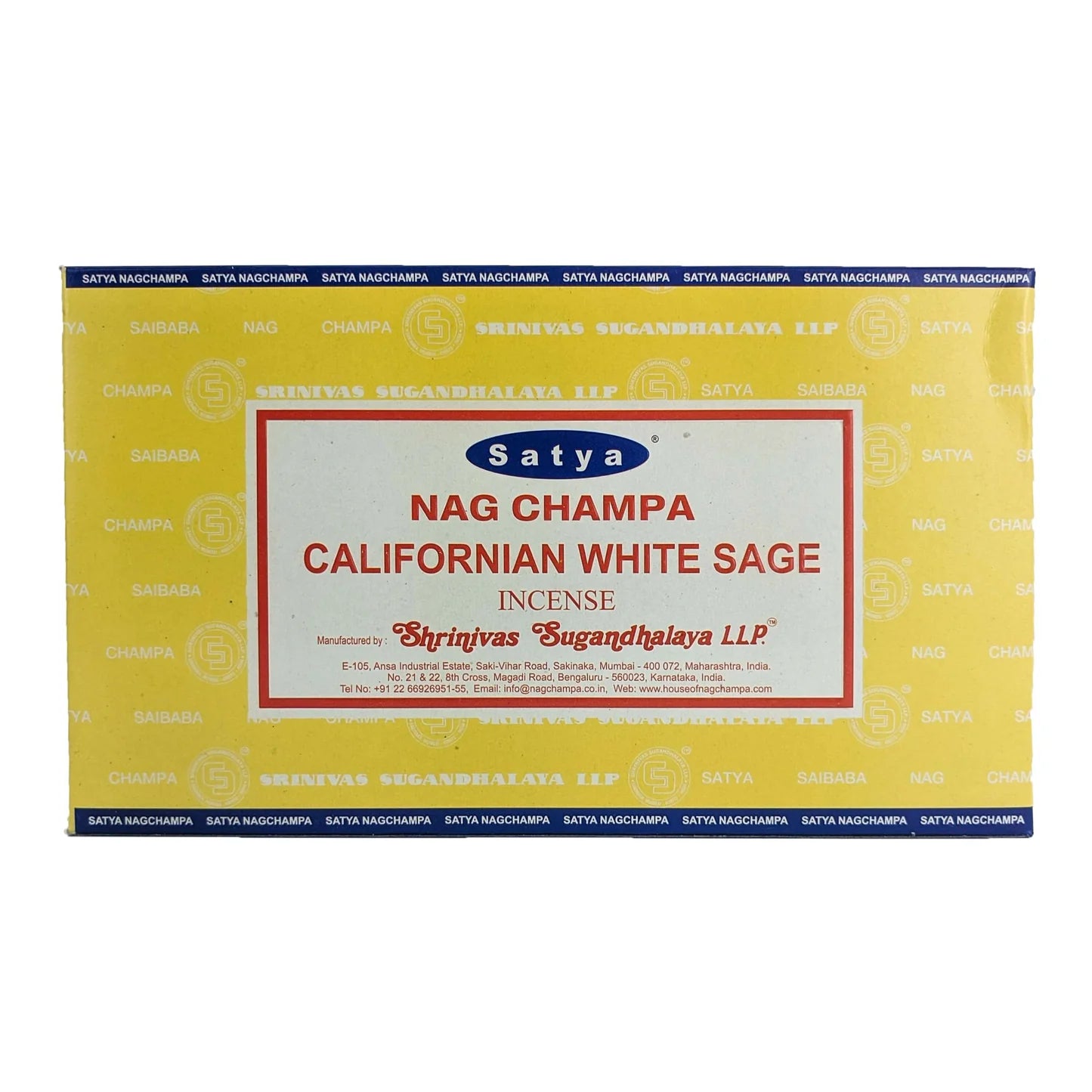 Satya Californian White Sage 12ct Bx Incense 15g