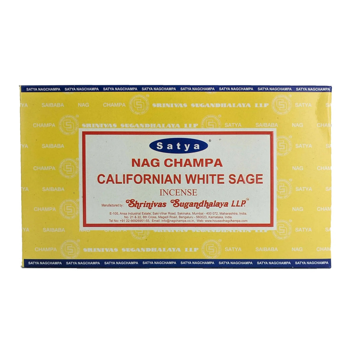 Satya 12ct Box Incense 15g - Californian White Sage