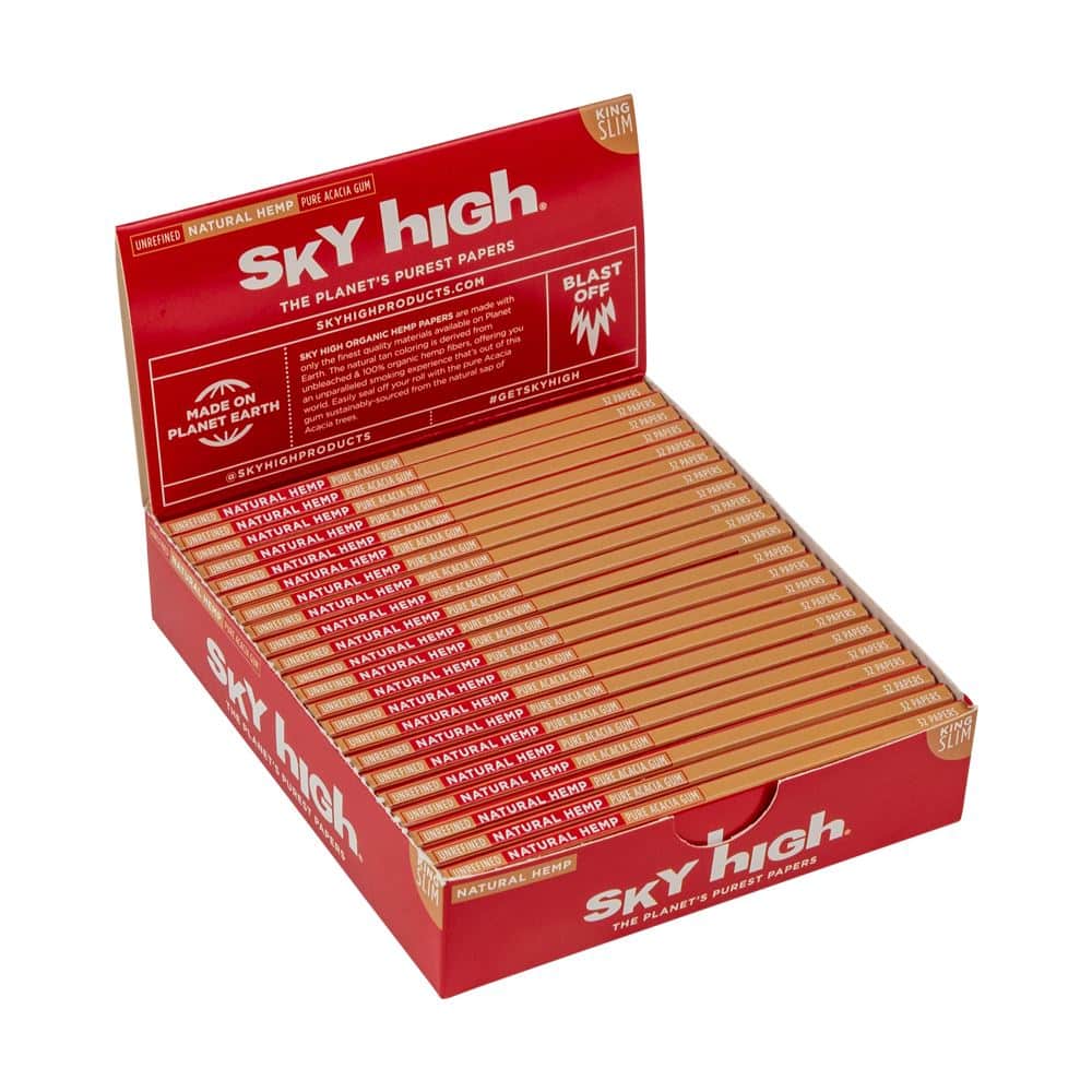Sky High King Size Slim Natural Hemp Rolling Papers