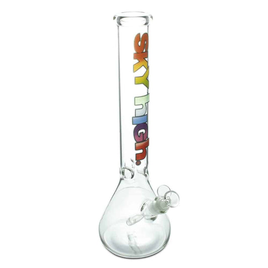Sky High Waterpipe 18" Slim Beaker - Rainbow