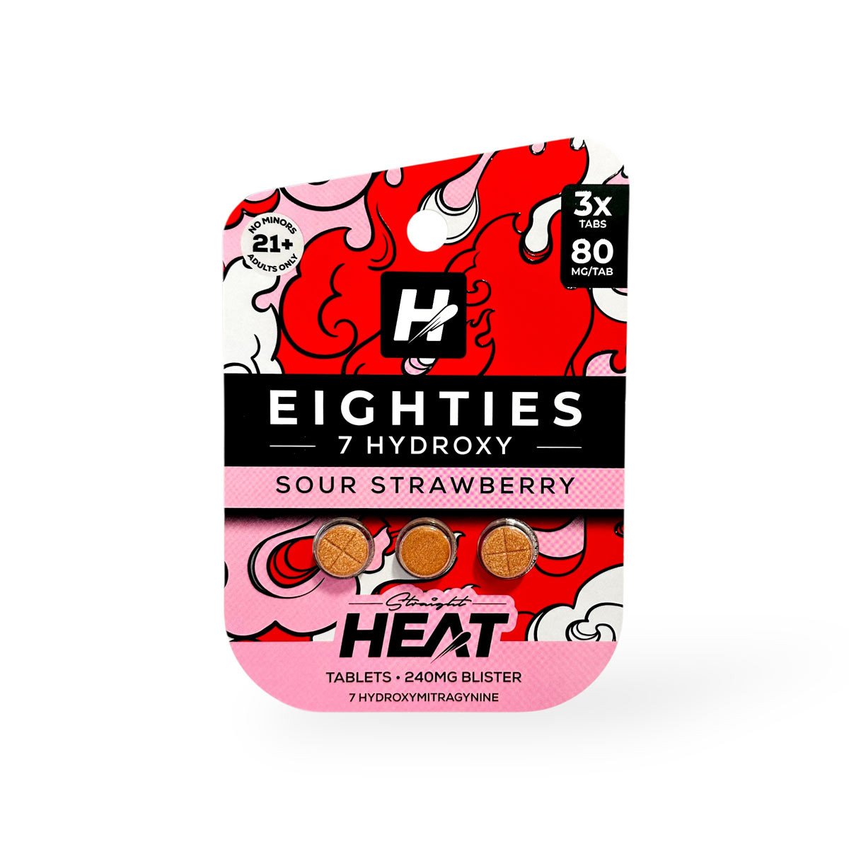 Heat Eighties 80mg Sour Strawberry 3ct 10pk