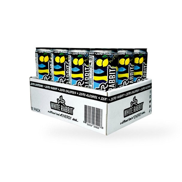 White Rabbit Kratom Larry Wheels Lemon IceTea 12pk Seltzer
