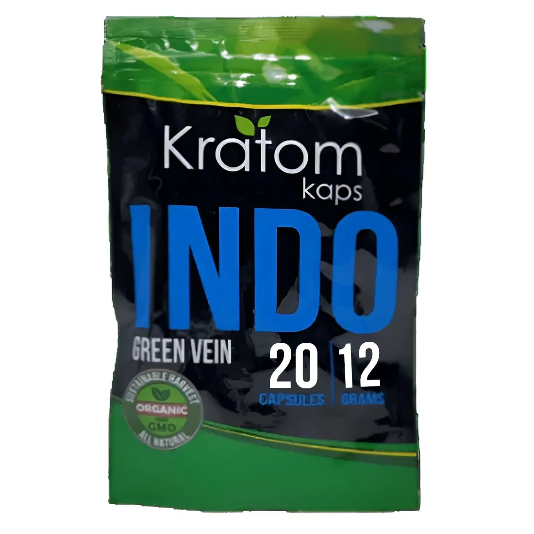 Kratom Kaps Indo Green Vein 20 Caps / 12 Grams