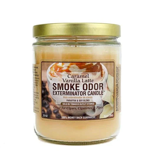 Smoke Odor 13oz Carmel Vanilla Latte Candle
