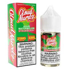 Cloud Nurdz Sour Watermel Strawberry 50mg 30ml Salt Nic
