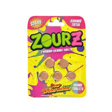 Zourz 500mg Sour Watermelon 5ct 10pk