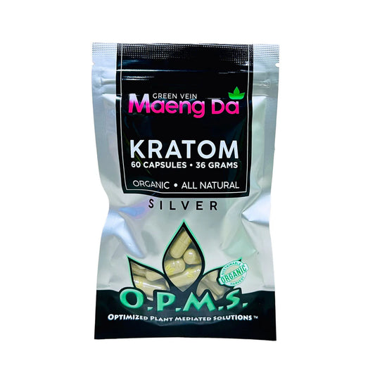 OPMS Silver Green Vein Maeng Da 60 Caps / 36Grams OPMS