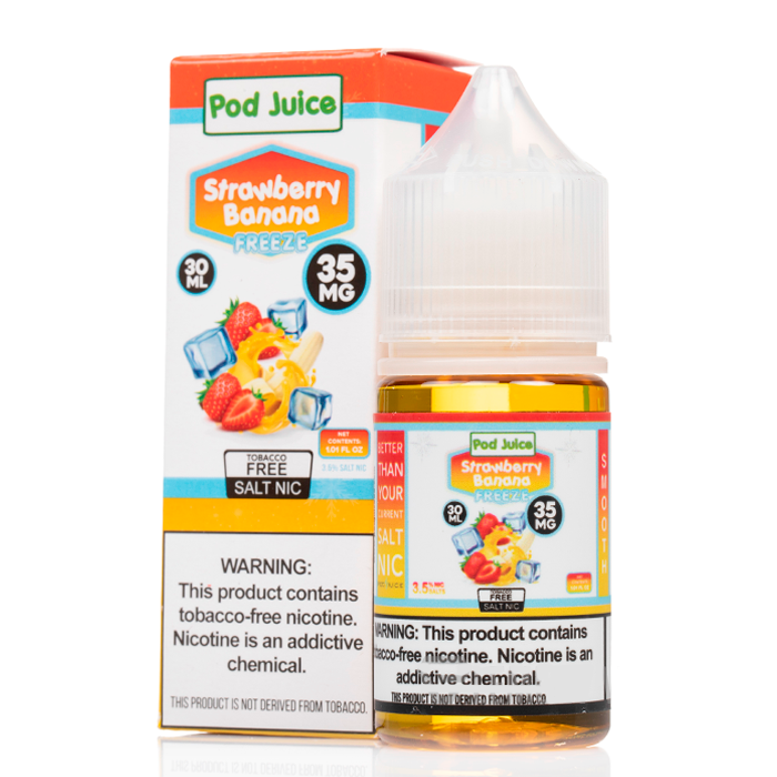 Pod Juice Strawberry Banana Freeze 35mg 30ml Salt Nic