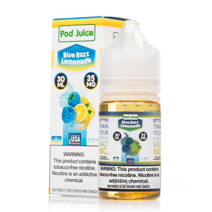 Pod Juice Blue Razz Lemonade 35mg 30ml Salt Nic