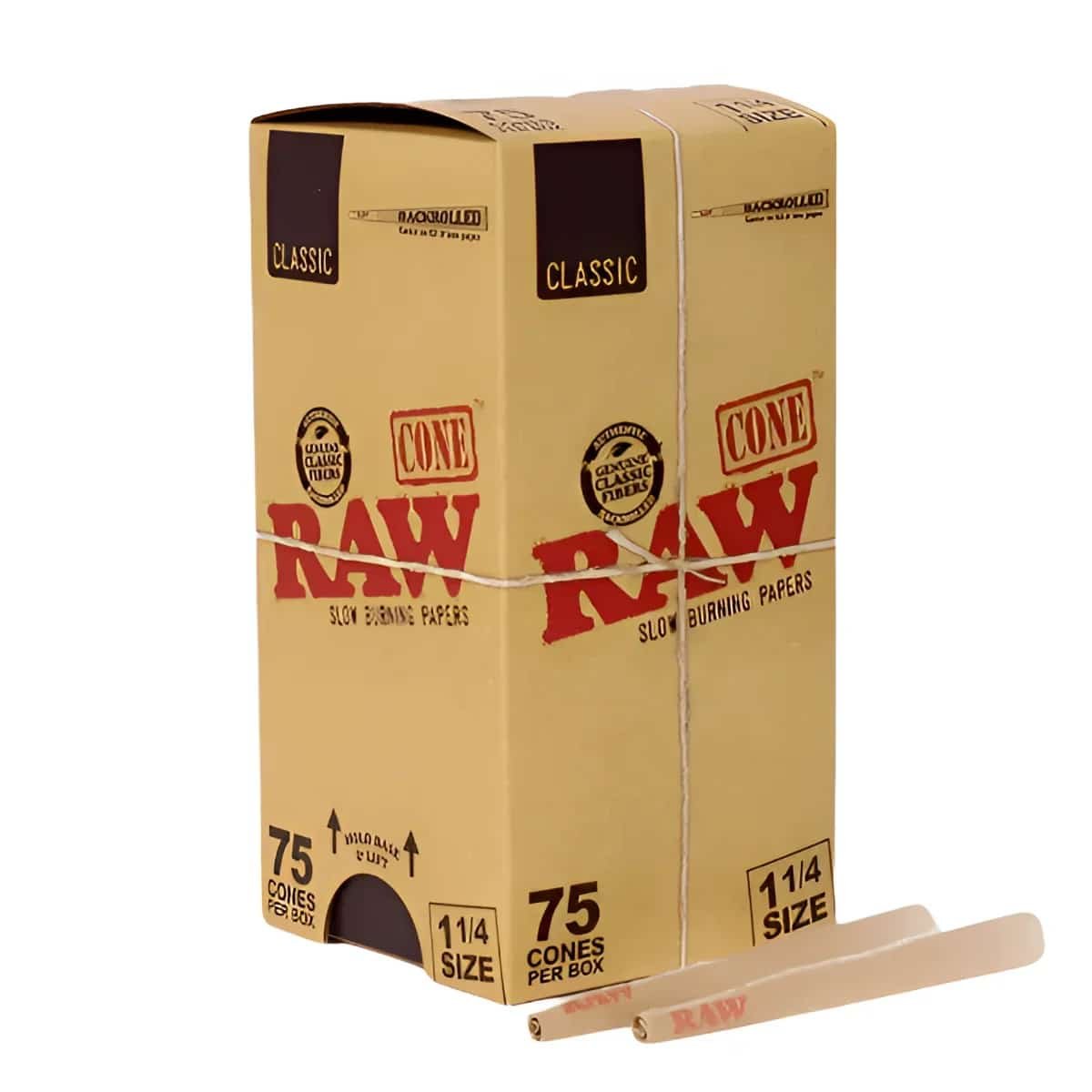 Raw Classic 1 1/4 Cones 75ct Cones