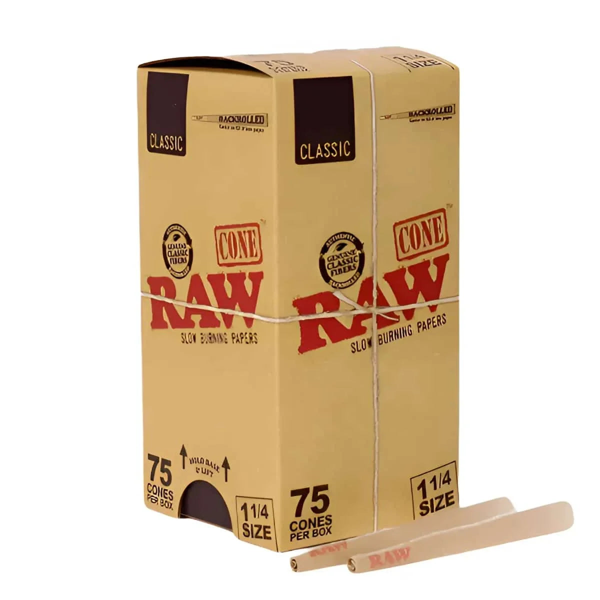 Raw Classic 1 1/4 Cones 75ct Cones