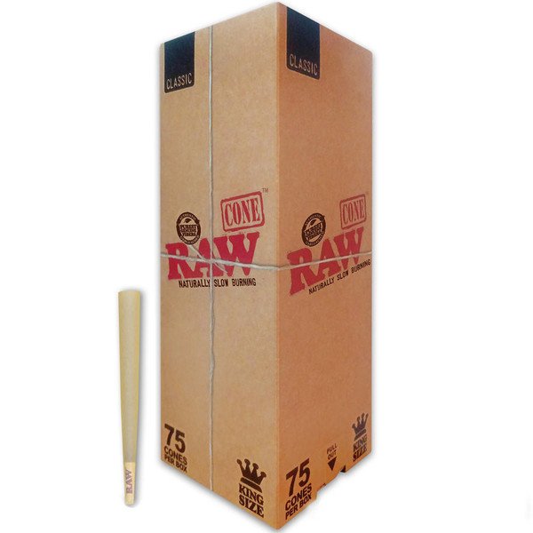 Raw Classic Kingsize 75ct Cones